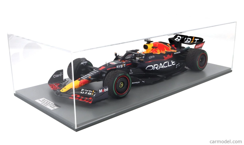 Spark-model Red bull F1 Rb18 Team Oracle Red Bull Racing N 1 World Champion Winner Japan Gp With Pit Board 2022 Max Verstappen 1:12 Matte Blue Yellow Red