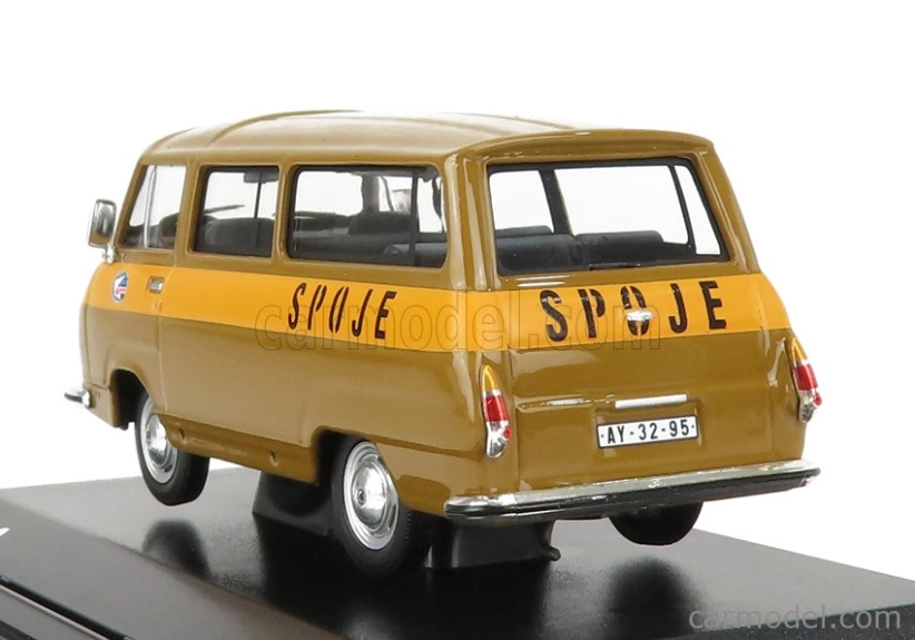 Abrex Škoda 1203 Minibus Poste Spoje 1974 1:43 Hnedožltá