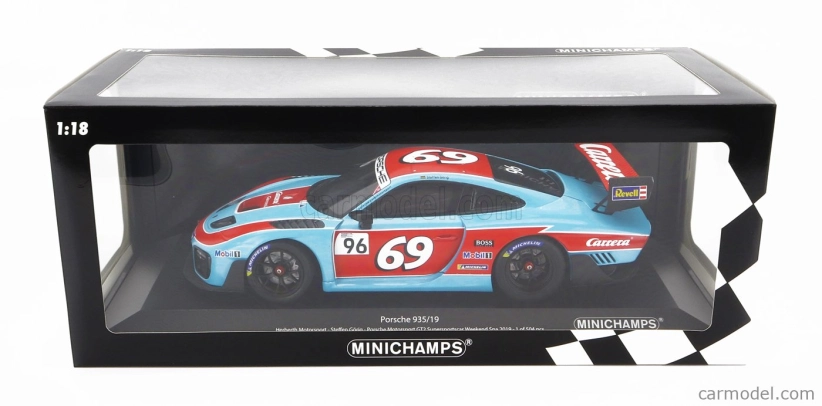 Minichamps Porsche 935/19 Base Gt2 Rs Herbert Motorsport N 96 1:18, červenomodrá