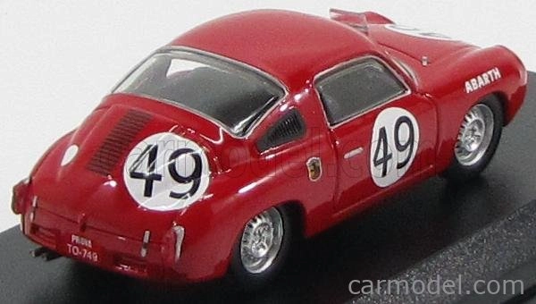 Najlepší model Fiat Abarth 850s Coupe Team Abarth Cie N 49 24h Le Mans 1960 Spychier - Feret 1:43 Red