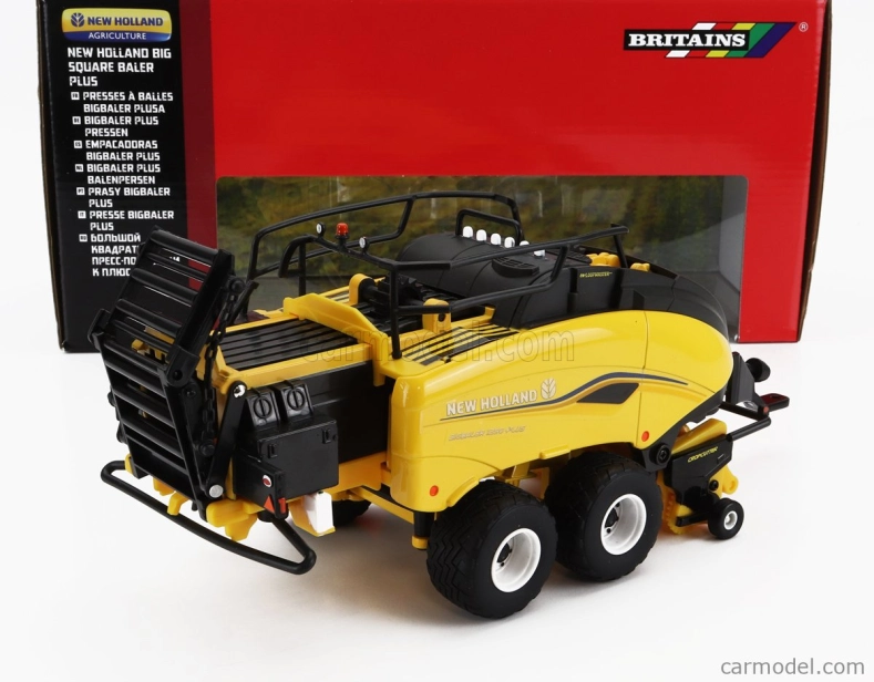 Britains New holland Trailer Veľký štvorcový lis Plus 1:32 žltý čierny