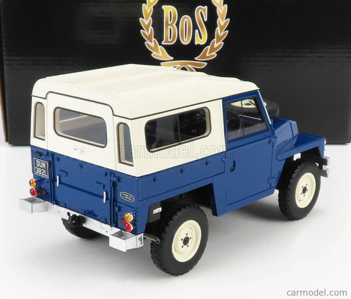 Bos-models Land rover Land 90 Ii Series Lightweight Soft-top Closed 1973 1:18 Blue White