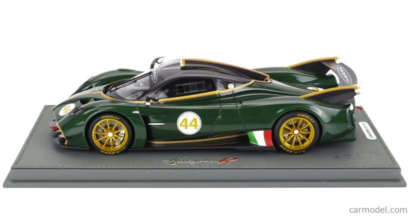 Bbr-models Pagani Huayra R N 44 Racing 2021 - Con Vetrina - With Showcase 1:18 Verde Smeraldo - Zelený Uhlík