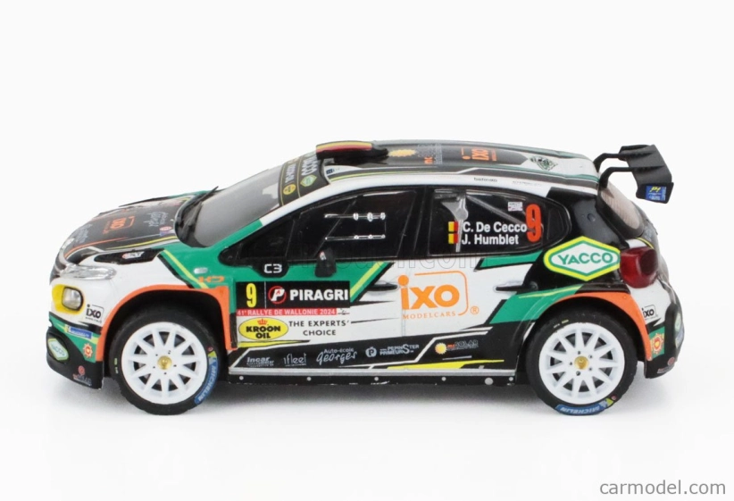 Ixo-models Citroen C3 Rally2 Team Ecurie Hesbaye N 9 Rally Wallonien 2024 Cedric De Cecco - Jerome Humblet 1:43 Rôzne