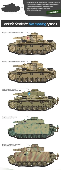 Model Kit tank 13567 - Panzer III Ausf.N. Afrika Korps (1:35)