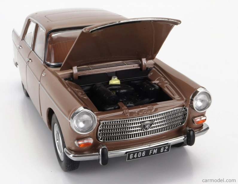 Norev Peugeot 404 With Caravan Roulotte Henon 1965 1:18 Brown Met