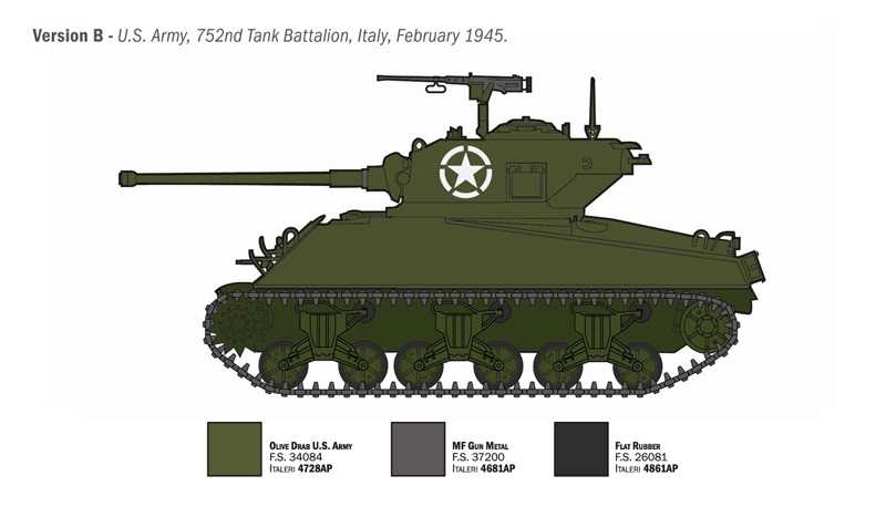 Italeri Tank M4a3 Wet Sherman Miltary 1945 1:35 /