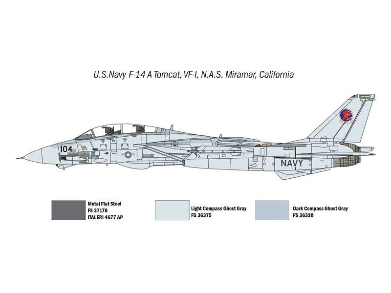 Italeri Grumman F-14A Top Gun, Douglas A-4F (1:72)