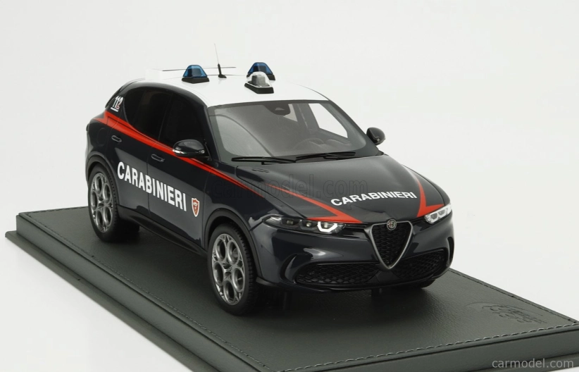 Bbr-models Alfa romeo Tonale Veloce Carabinieri 2023 - Con Vetrina - S vitrínou 1:18 Modrá biela červená