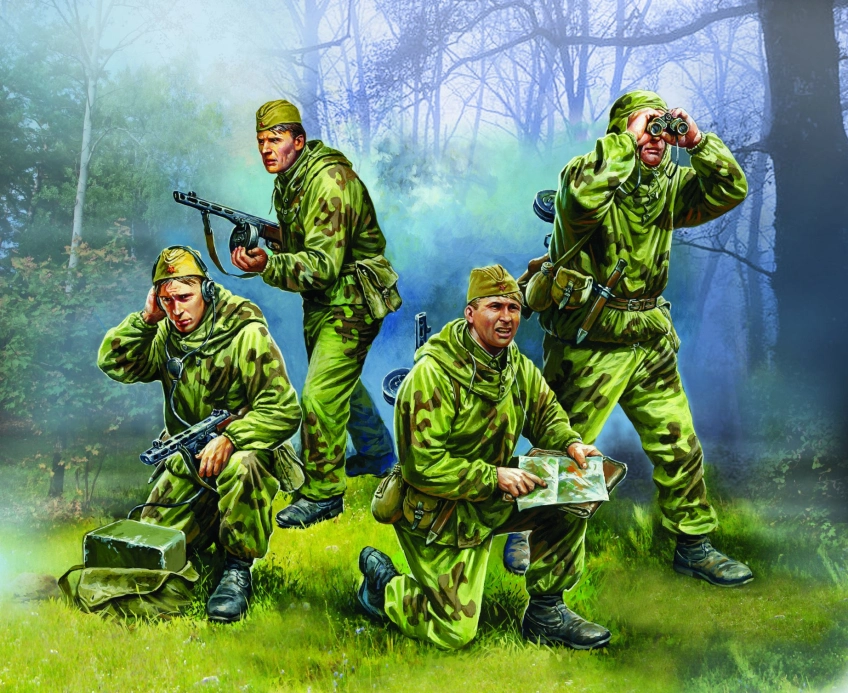 Zvezda figurky - sovětský průzkumný tým (1:72)