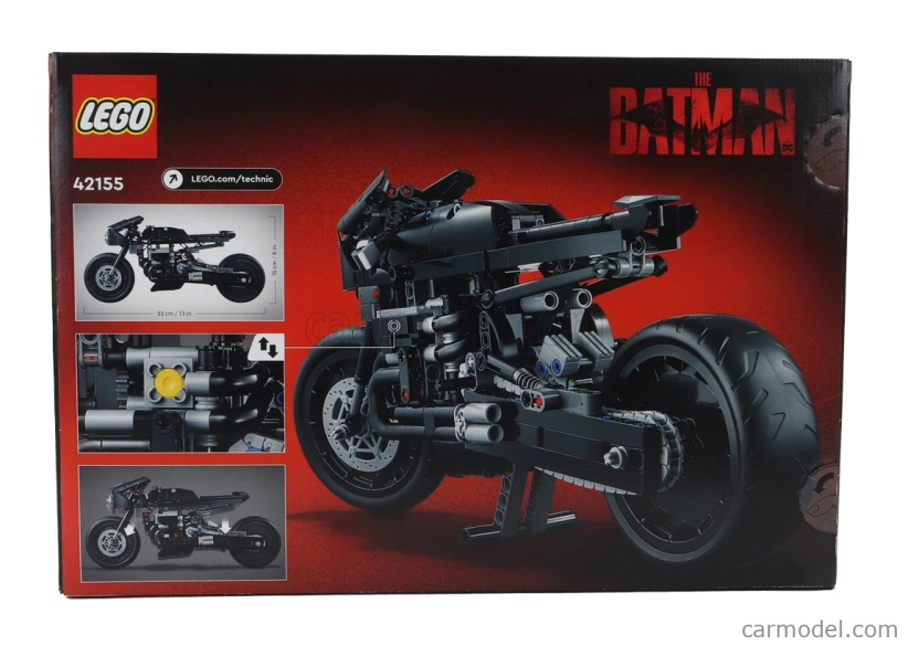 Lego Batman Lego Technic - Batman Batcycle - Motorka - The Batman Movie - 641 dielikov čierna