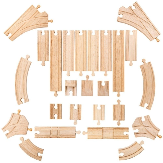 Bigjigs Rail Drevené koľaje sada 25 kusov poškodené balenie