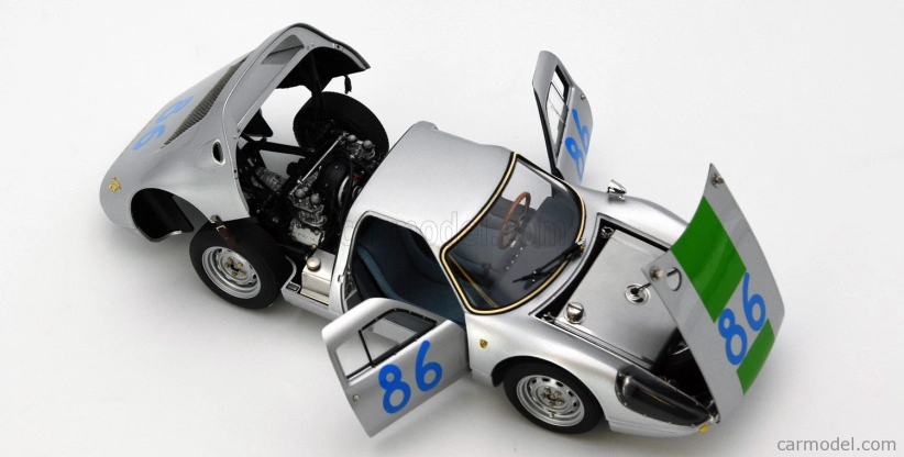 Cmc Porsche 904 Carrera Gts Ch.904-005 N 86 Winner Targa Florio 1964 Colin Davis - Antonio Pucci 1:18 Silver