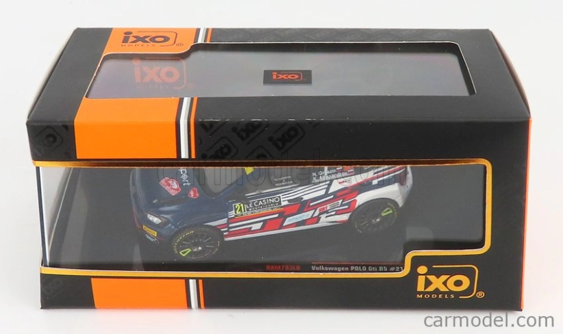 Ixo-models Volkswagen Polo Gti R5 N 21 Rally Montecarlo 2021 N.gryazin - K.aleksandrov 1:43 Modrá Biela Červená