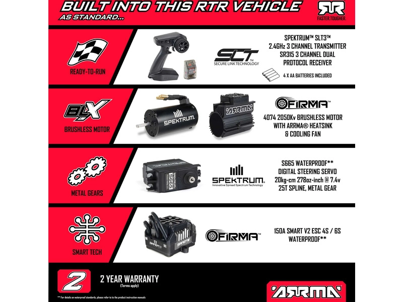 RC auto Arrma Kraton 6S BLX V6 1:8 4WD Extreme Bash RTR, čierne