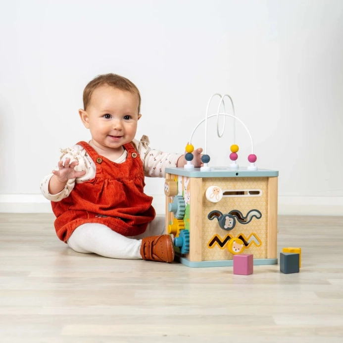 Bigjigs Toys Motorická aktivní kostka s labyrintem