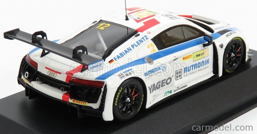 Minichamps Audi R8 Lms Team Hcb Rutroni Racing N 12 Fia World Gt Cup Macau 2017 Plentz 1:43 Biela