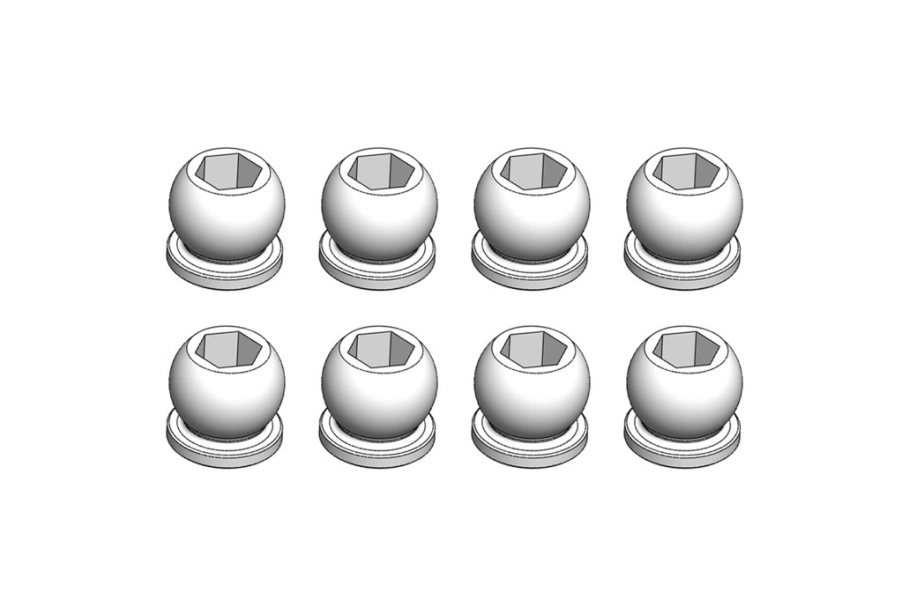 Guľové čapy tlmičov 5,8 mm, 8 ks