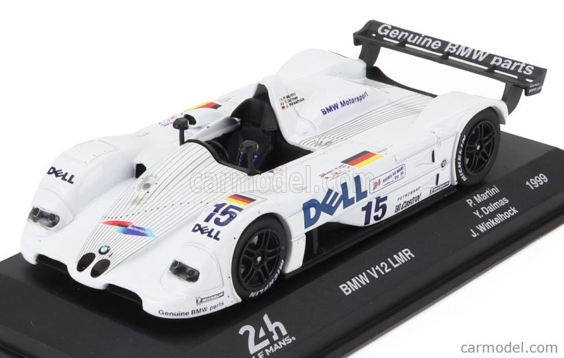 Edicola BMW S70 6.0l V12 Lmr Team Bmw Motorsport Dell N 15 Winner 24h Le Mans 1999 Pierluigi Martini - Yannick Dalmas - Joachim Winkelhock 1:43 Bílá