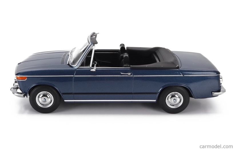 BMW 2002 Cabriolet 1968 v mierke kk - s odnímateľnou mäkkou strechou 1:18 Blue Met