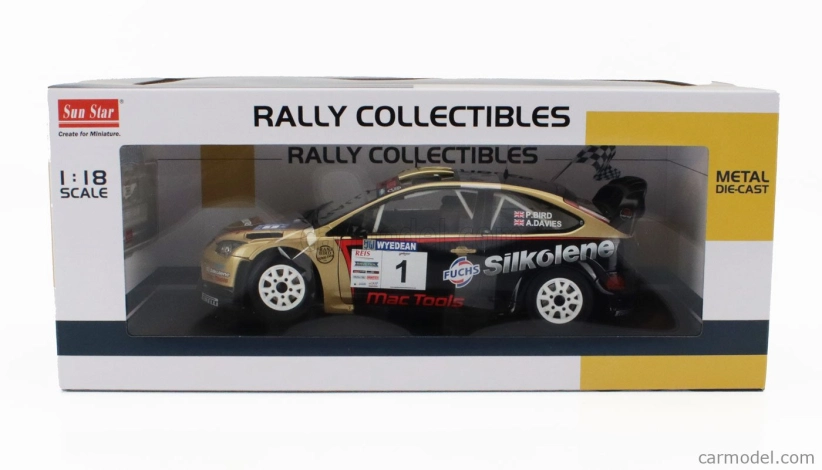 Sun-star Ford england Focus Rs Wrc08 N 1 Winner Rally Wyedean Forest 2015 Paul Bird - Aled Davies 1:18 Černé Zlato