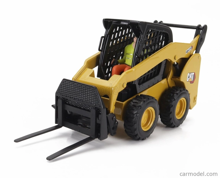 Dm-models Caterpillar Cat272d3 Ruspa Gommata - Skid Steer Loader 1:32 Žlutá Černá