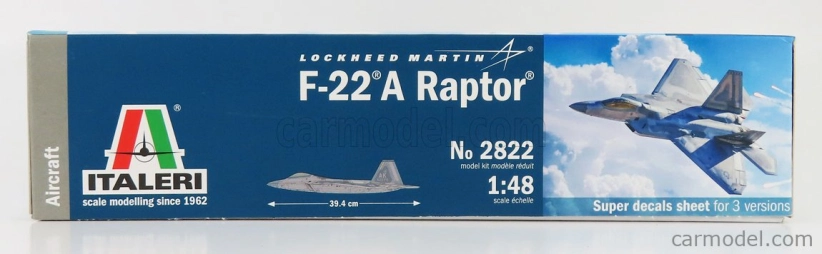 Italeri Lockheed martin F-22a Raptor Airplane Military 1:48