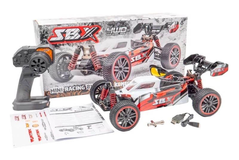 SBX Buggy 1/12 XL - 2,4 GHz RTR (4WD), červená