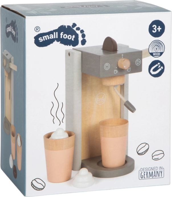 small foot Drevený kávovar s príslušenstvom Tasty sivý – poškodený obal