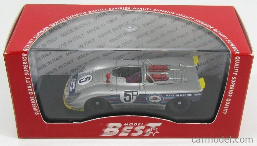 Najlepší model Porsche 908/02 Flunder Spider N 5 Test 1000km Nurburgring 1971 Von Hohenzollem - Von Bayern 1:43 Silver