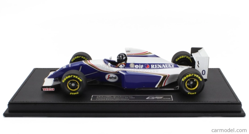 Gp-replicas Williams F1  Fw16 Team Rothmans Renault N 0 2nd Brazilian Gp (with Pilot Figure) 1994 Damon Hill 1:18 Modrá Bílá