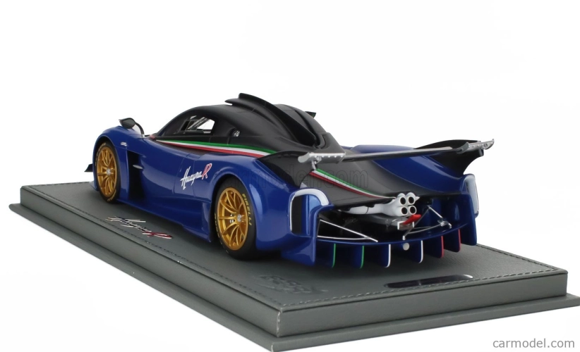 Bbr-models Pagani Huayra R 2021 - Con Vetrina - S vitrínou 1:18 Blu Francia - Modrá matná čierna