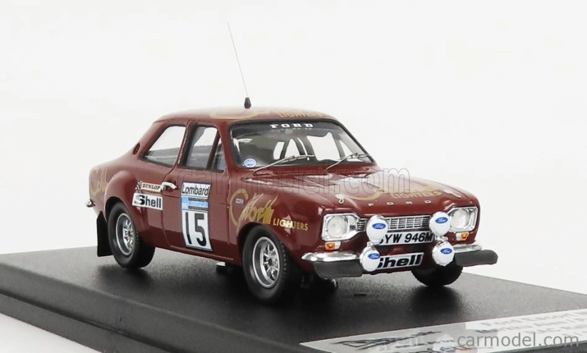 Trofeu Ford england Escort Mki (nočná verzia) N 15 Rally Rac Lombard 1974 M.allen - P.white 1:43 Brown