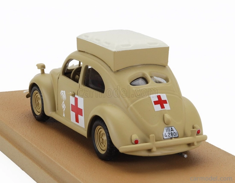 Rio-models Volkswagen Beetle Kafer Maggiolino Ambulance Africa Korps 1941 1:43 Vojenský Písek