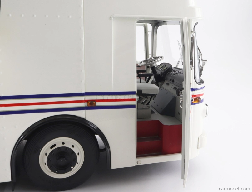 Schuco Mercedes benz O317 Truck Car Transporter Porsche Rothmans 1984 1:18 Bílá Modrá