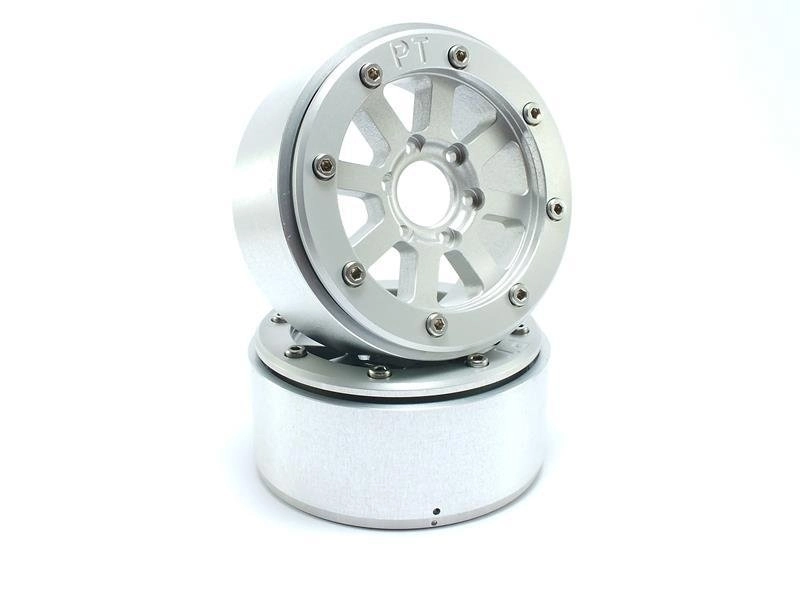 Kovové Beadlock CNC disky Absima Metsafil 1.9 Hammer Silver/Silver, 2ks