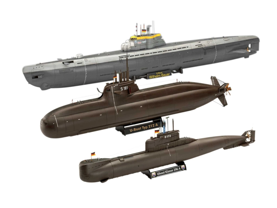 Plastic ModelKit ponorky 05186 – 70 Years Bundeswehr: Wilhelm Bauer, Type 206A, Class 2 (1:144)