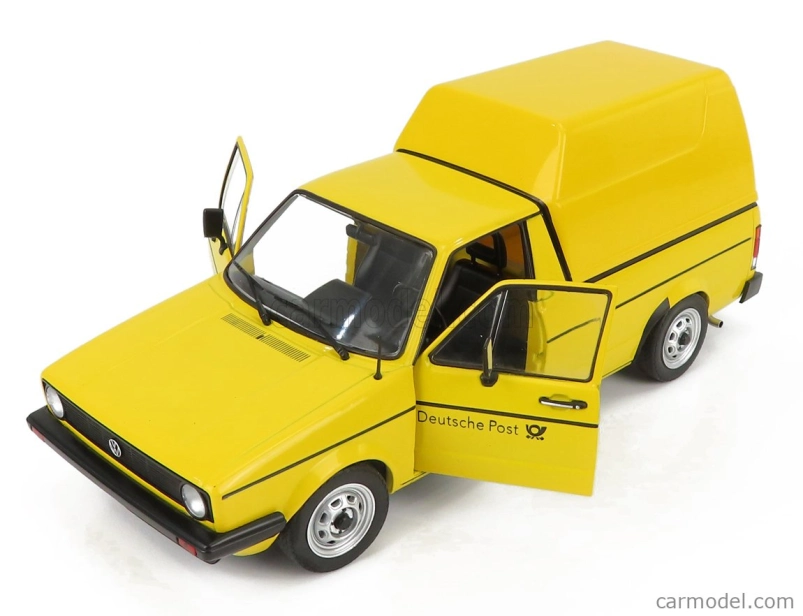 Solido Volkswagen Caddy Pick-up Mki Closed Van Poste 1982 1:18 Žltá