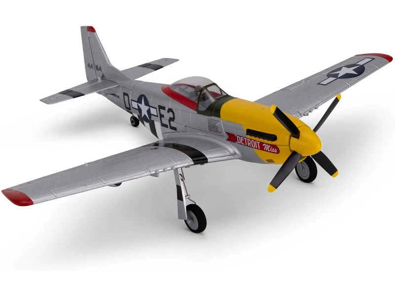 RC letadlo E-flite P-51D Mustang 0.49m Detroit Miss SAFE Select BNF Basic