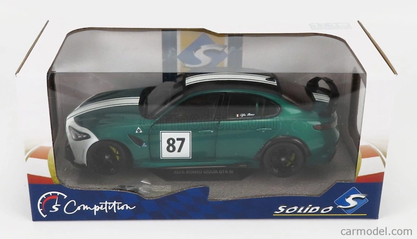 Solido Alfa romeo Giulia Gtam N 87 Nurburgring 2021 1:18 Zelená Biela