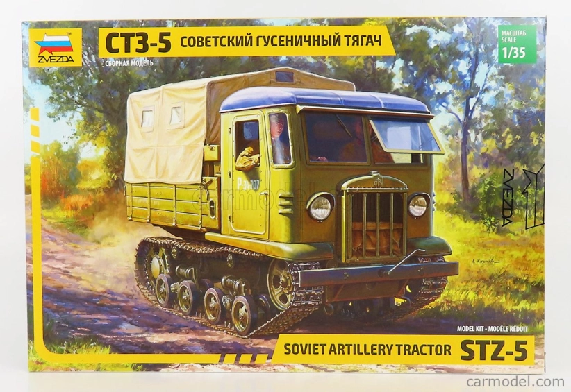 Zvezda Truck Ztz-5 Ct3-5 Cingolato Soviet Artillery Tractor Military 1944 1:35 /