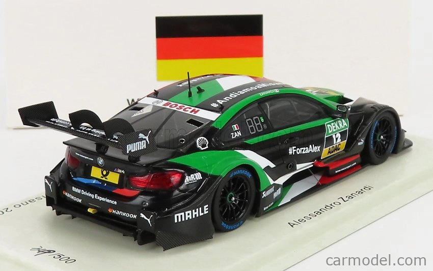 Spark-model BMW 4-series M4 Bmw Team Rmg N 12 Driving Experience Misano Italy 2018 A.zanardi 1:43 Černá Červená Bílá