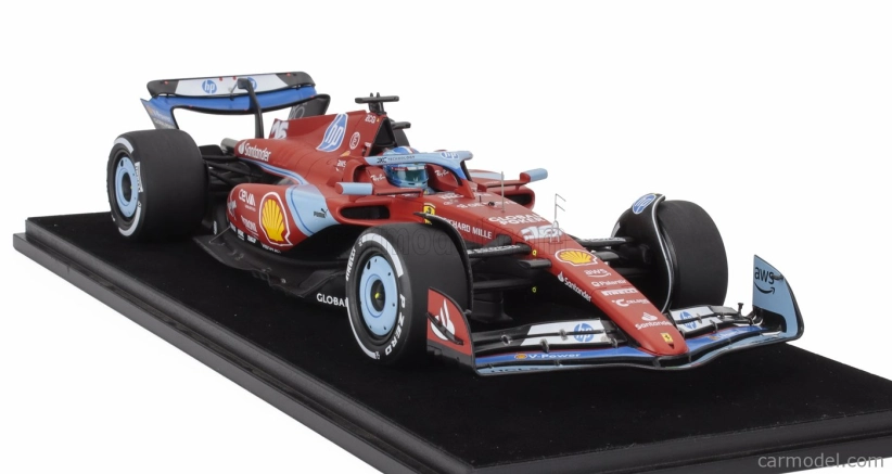 Looksmart Ferrari F1  Sf-24 Team Scuderia Ferrari N 16 3rd Miami Gp 2024 Charles Leclerc - Con Vetrina - With Showcase 1:18 Červená Černá Světle Modrá