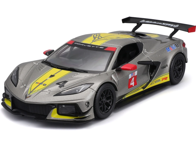 Bburago Chevrolet C8.r 6.2l V8 Team Corvette Racing N 4 Racing 2021 1:24 Šedá Žlutá