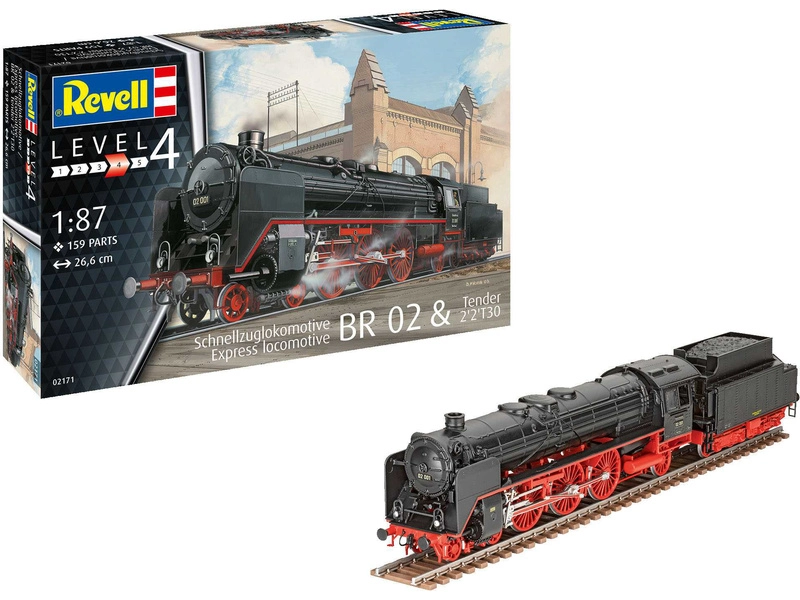 Revell lokomotíva BR 02 s tendrom 2'2'T30 (1:87)