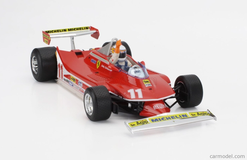 Bburago Ferrari F1  312t4 N 11 Winner Gp Monza Jody Scheckter (with Pilot Figure) 1979 World Champion 1:18 Red