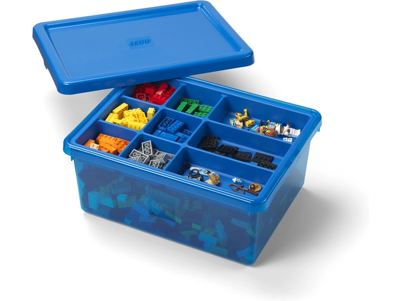 LEGO úložný box s organizérom červený