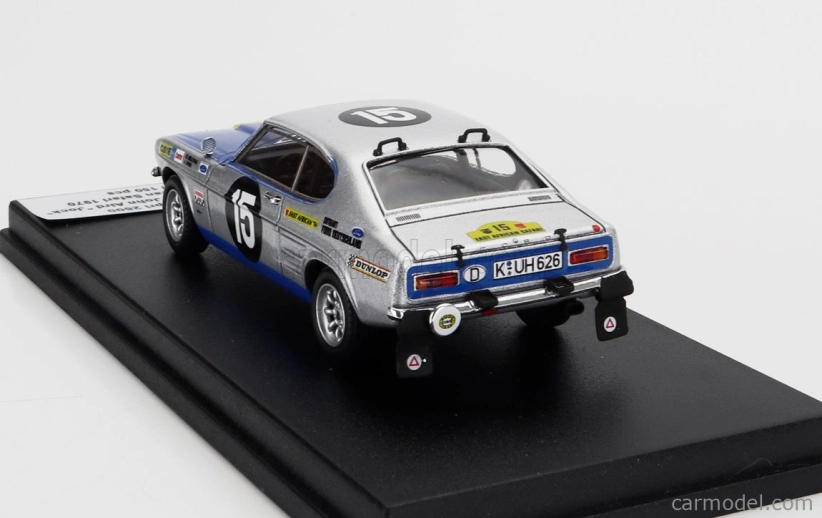 Trofeu Ford england Capri 2600 (nočná verzia) N 15 Rally East African Safari 1970 Robin C. Hillyar - John Aird (jock) 1:43 Grey Met Blue