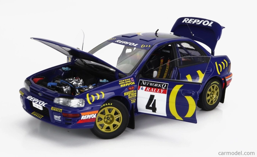 Kyosho Subaru Impreza 555 Repsol N 4 Winner Rally Rac Lombard 1994 C.mcrae - D.ringer 1:18 Modrá Žltá