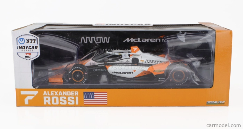 Greenlight Chevrolet Team Arrow Mclaren Sp Racing N 7 Indianapolis Indy 500 Indycar Series 2024 Alexander Rossi 1:18 Biela čierna oranžová